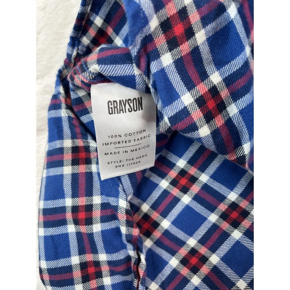 Grayson The Hero Flannel Shirt Women's Blue Red Plaid LS Frank & Eileen - Sz 03 - Picture 7 of 7